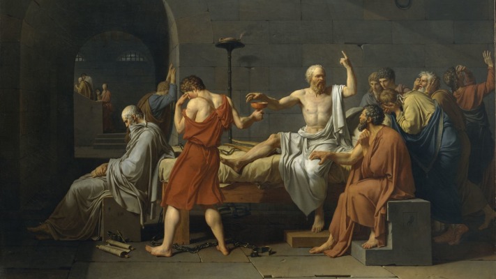 Jacques-Louis David - The Death of Socrates. Desktop wallpaper