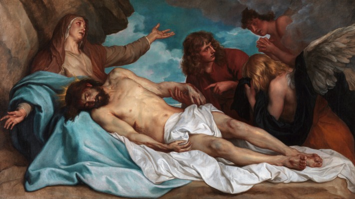 Anthony van Dyck - Bewening van Christus. Desktop wallpaper