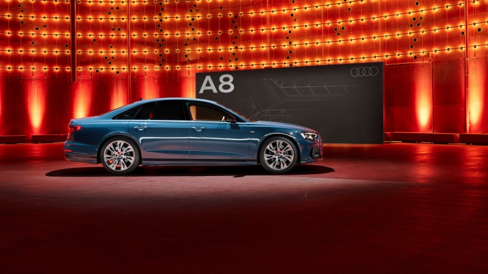 Audi A8 2022. Desktop wallpaper