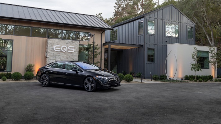 Mercedes-Benz EQS 580 4MATIC USA Version 2022. Desktop wallpaper