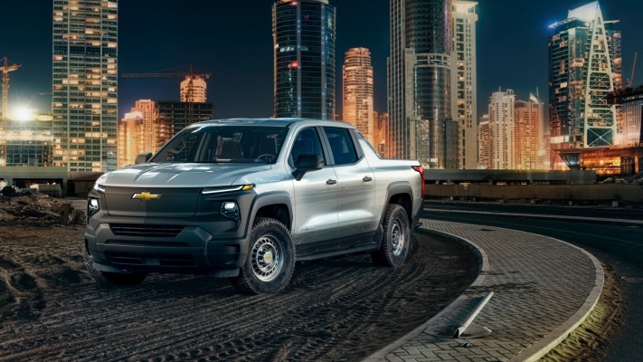 Chevrolet Silverado EV WT 2024. Desktop wallpaper