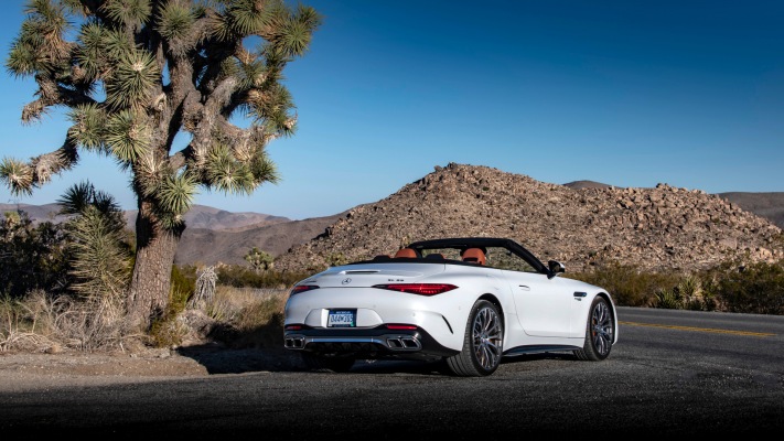 Mercedes-AMG SL 55 4MATIC+ USA Version 2022. Desktop wallpaper