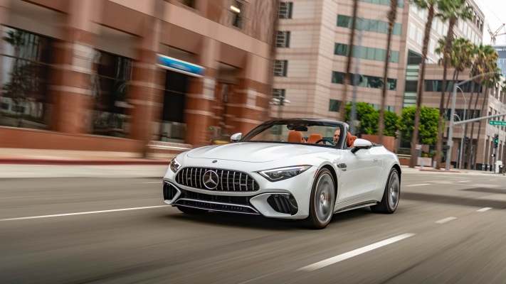 Mercedes-AMG SL 55 4MATIC+ USA Version 2022. Desktop wallpaper