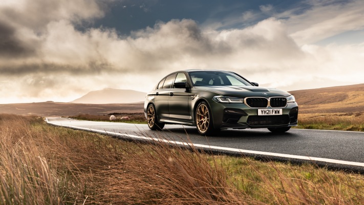 BMW M5 CS UK Version 2021. Desktop wallpaper