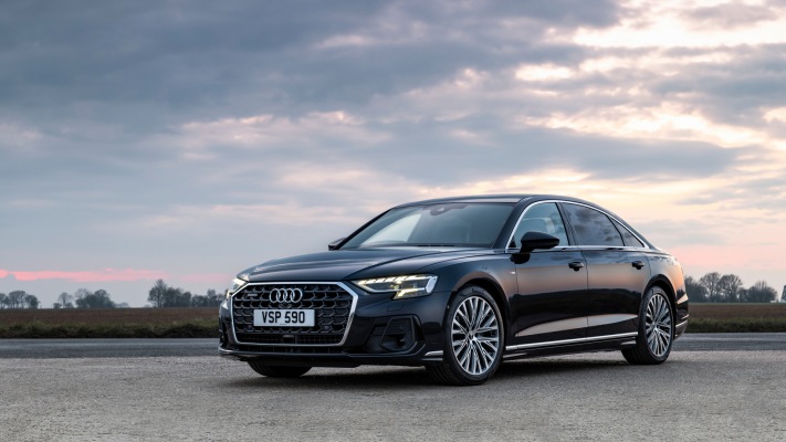 Audi A8 L 50 TDI quattro UK Version 2022. Desktop wallpaper