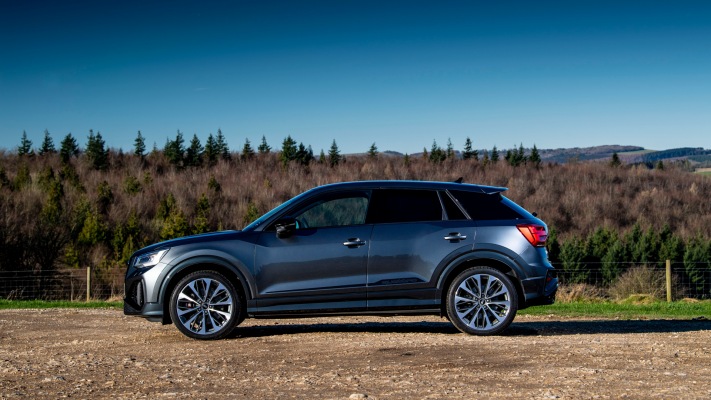 Audi SQ2 Black Edition UK Version 2022. Desktop wallpaper