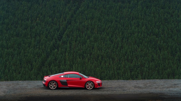 Audi R8 Coupe V10 Performance RWD UK Version 2022. Desktop wallpaper