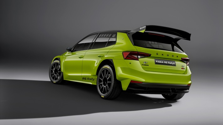 Skoda Fabia RS Rally2 2023. Desktop wallpaper