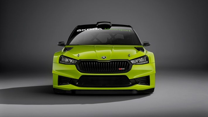 Skoda Fabia RS Rally2 2023. Desktop wallpaper