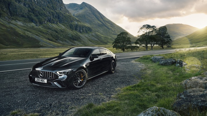 Mercedes-AMG GT 63 S E Performance 4-Door UK Version 2023. Desktop wallpaper