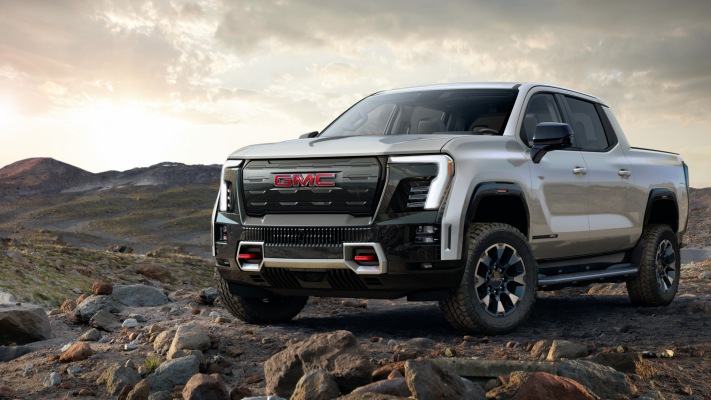 GMC Sierra EV AT4 2024. Desktop wallpaper