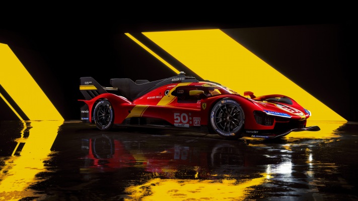 Ferrari 499P 2023. Desktop wallpaper