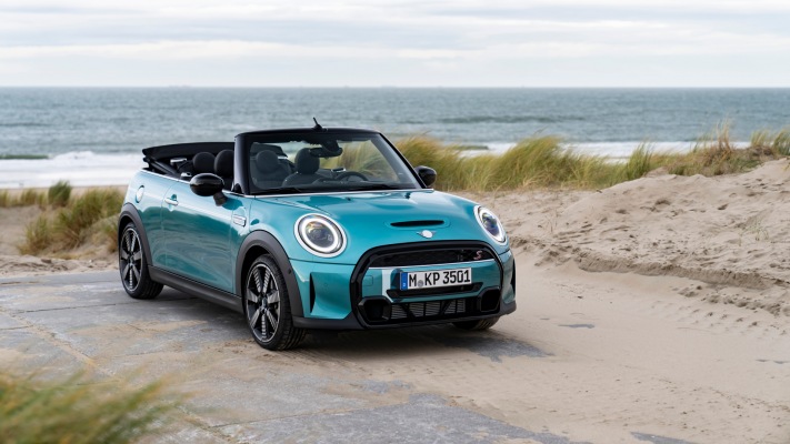 MINI Cooper S Convertible Seaside Edition 2023. Desktop wallpaper