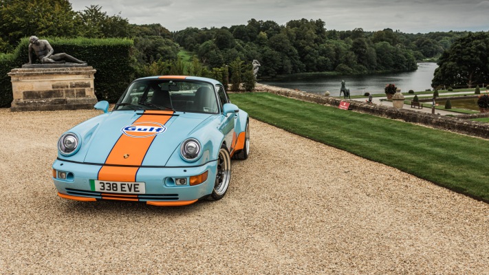 Porsche 911 Gulf Signature Edition Everrati 2021. Desktop wallpaper