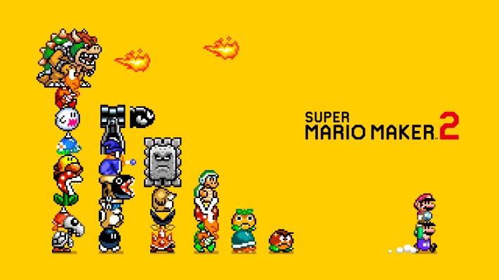 Super Mario Maker 2. Desktop wallpaper