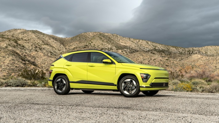 Hyundai Kona Electric USA Version 2024. Desktop wallpaper