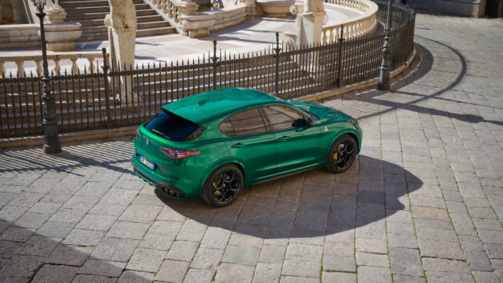 Alfa Romeo Stelvio Quadrifoglio 100th Anniversary 2023. Desktop wallpaper