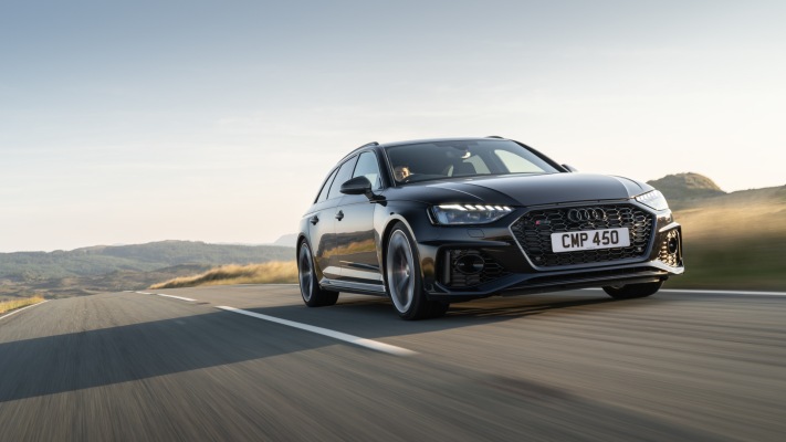 Audi RS 4 Avant Competition UK Version 2023. Desktop wallpaper