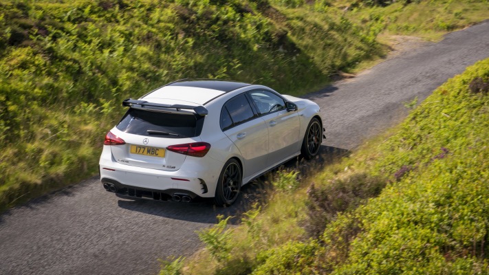 Mercedes-AMG A 45 S 4MATIC+ UK Version 2024. Desktop wallpaper