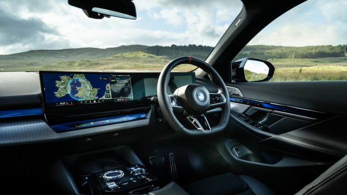 BMW i5 M60 xDrive UK Version 2024. Desktop wallpaper