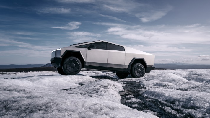 Tesla Cybertruck 2025. Desktop wallpaper