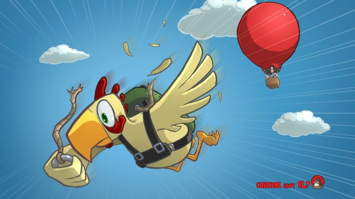 Chickens Can't Fly. Desktop wallpaper