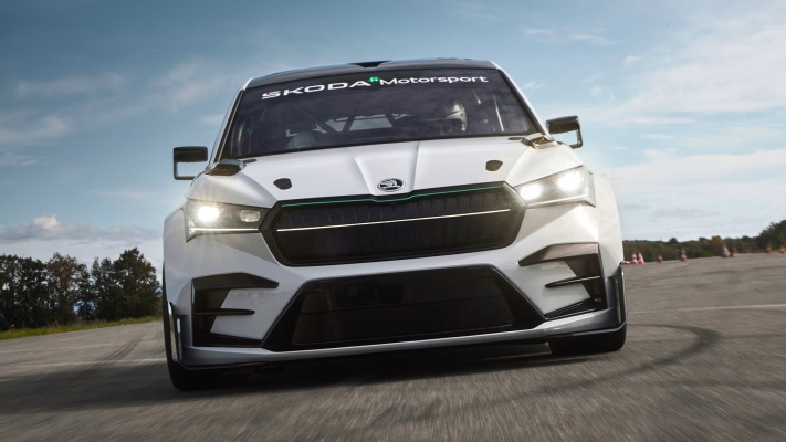 Skoda Enyaq RS Race Concept 2024. Desktop wallpaper