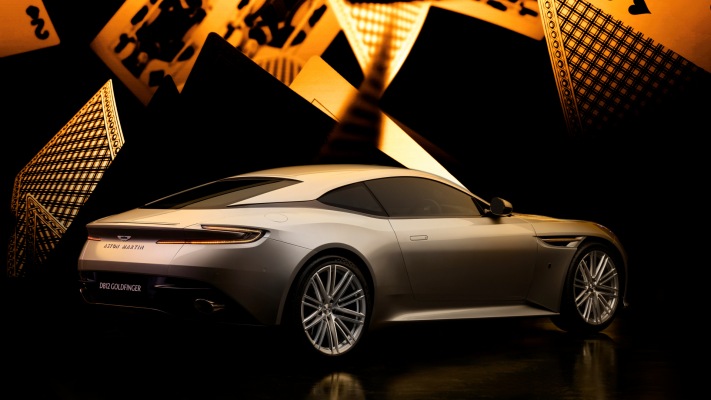 Aston Martin DB12 Goldfinger Edition 2025. Desktop wallpaper