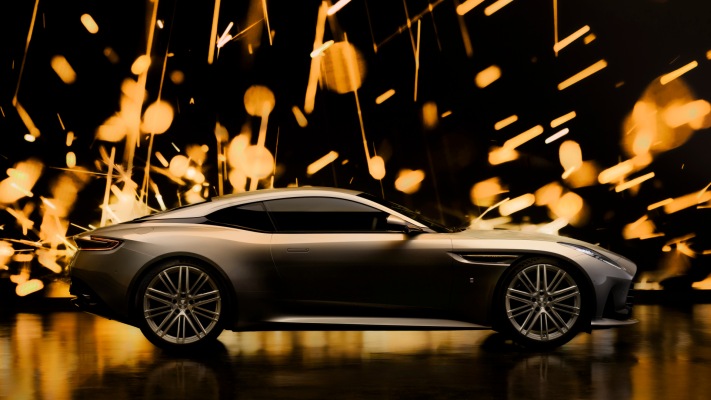 Aston Martin DB12 Goldfinger Edition 2025. Desktop wallpaper