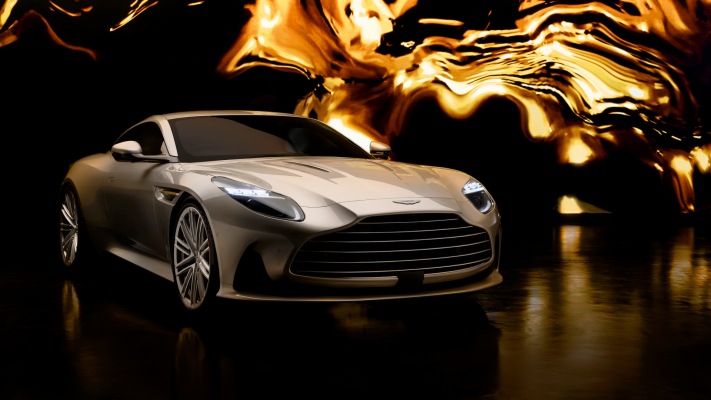 Aston Martin DB12 Goldfinger Edition 2025. Desktop wallpaper