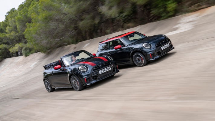 MINI John Cooper Works Convertible 2025. Desktop wallpaper