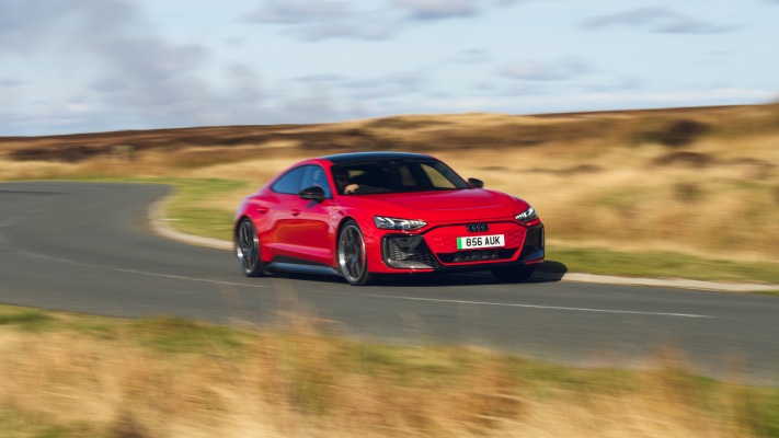 Audi RS e-tron GT Carbon Black UK Version 2024. Desktop wallpaper