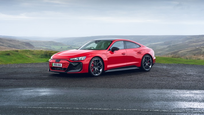 Audi RS e-tron GT Carbon Black UK Version 2024. Desktop wallpaper