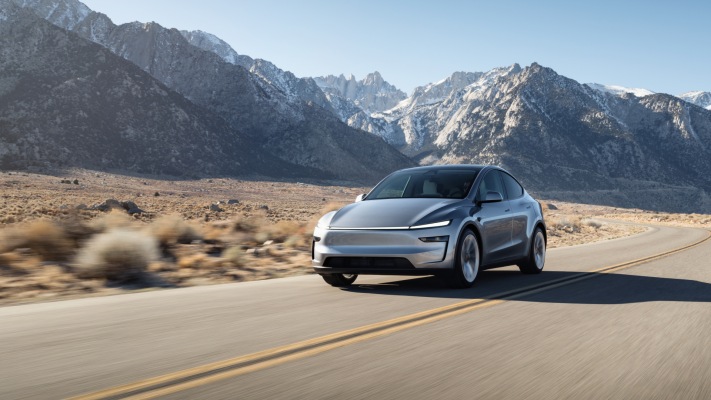 Tesla Model Y 2025. Desktop wallpaper