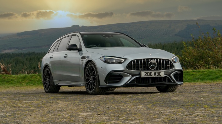 Mercedes-AMG C 63 S E Performance Estate UK Version 2024. Desktop wallpaper