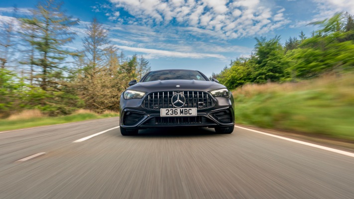 Mercedes-AMG CLE 53 4MATIC+ Coupé Night Edition Premium Plus UK Version 2024. Desktop wallpaper