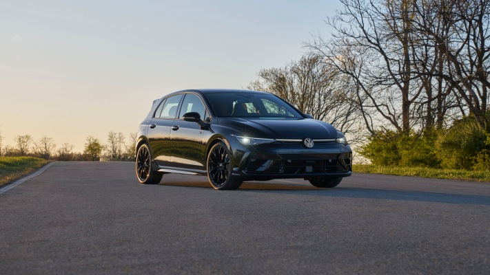 Volkswagen Golf R Black Edition USA Version 2025. Desktop wallpaper
