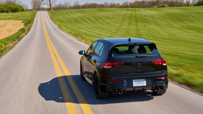 Volkswagen Golf R Black Edition USA Version 2025. Desktop wallpaper