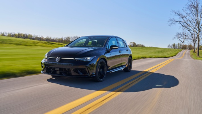 Volkswagen Golf R Black Edition USA Version 2025. Desktop wallpaper