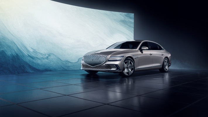 Genesis G80 Electrified 2026. Desktop wallpaper
