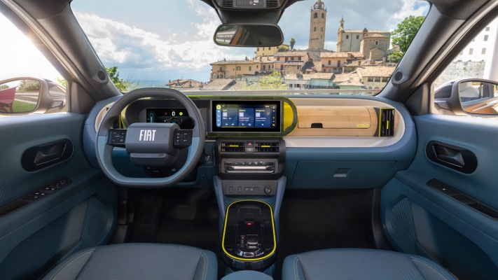 Fiat Grande Panda Hybrid La Prima 2025. Desktop wallpaper