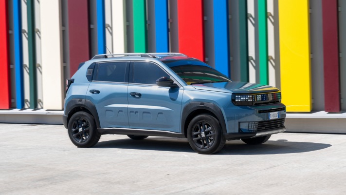 Fiat Grande Panda Hybrid Icon 2025. Desktop wallpaper