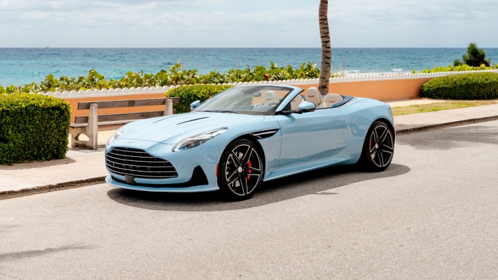 Aston Martin DB12 Volante Palm Beach Edition 2026. Desktop wallpaper