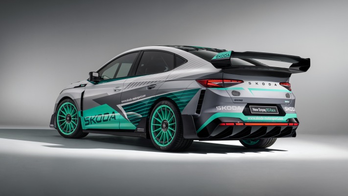 Skoda Enyaq RS Race 2026. Desktop wallpaper