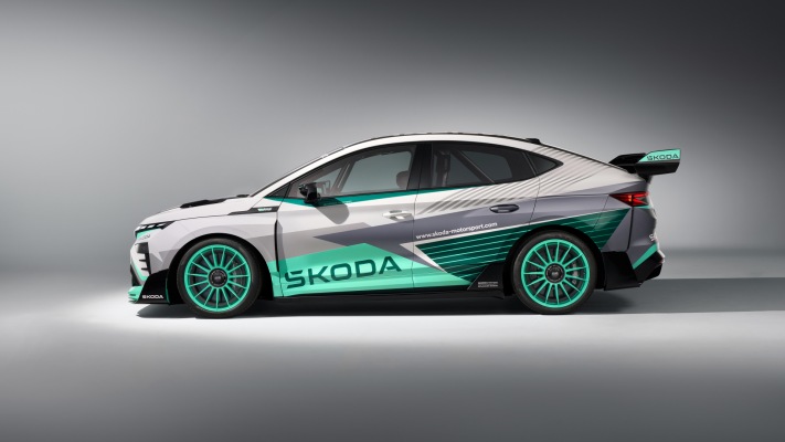Skoda Enyaq RS Race 2026. Desktop wallpaper