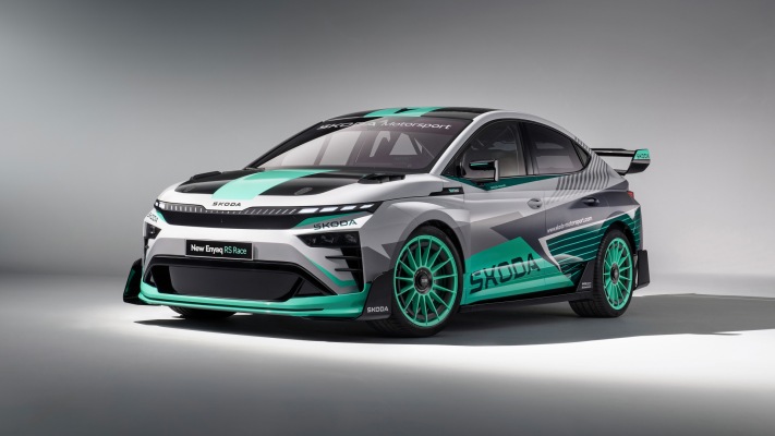 Skoda Enyaq RS Race 2026. Desktop wallpaper