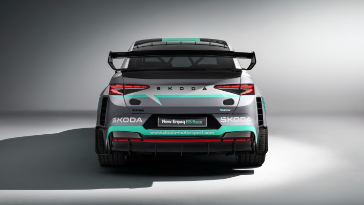 Skoda Enyaq RS Race 2026. Desktop wallpaper