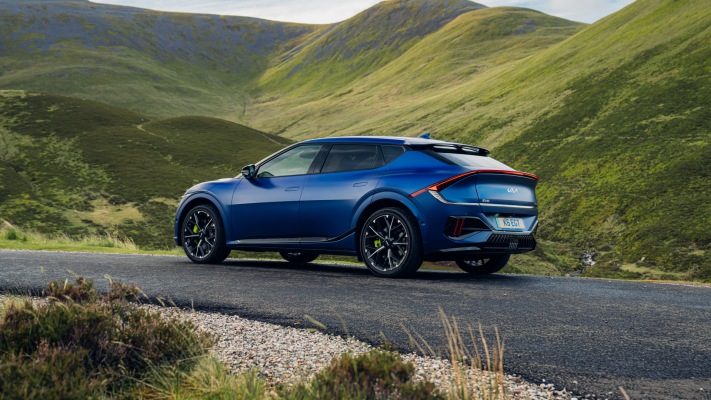 Kia EV6 GT UK Version 2025. Desktop wallpaper
