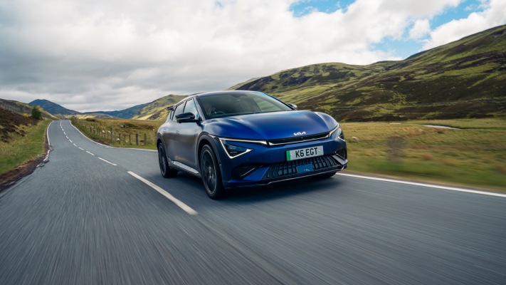 Kia EV6 GT UK Version 2025. Desktop wallpaper
