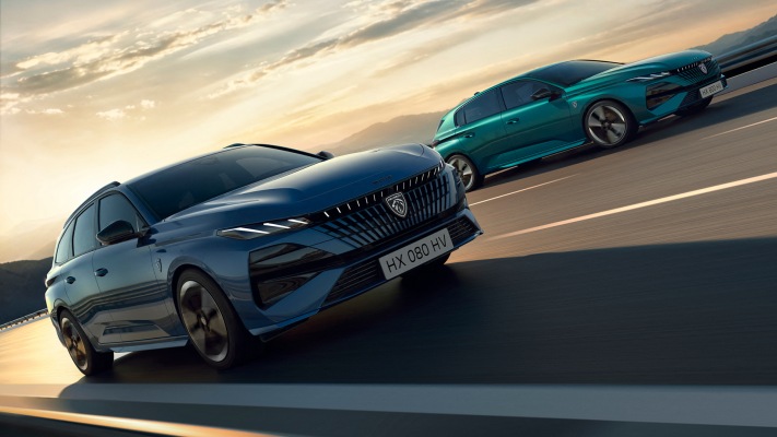 Peugeot e-308 SW 2026. Desktop wallpaper